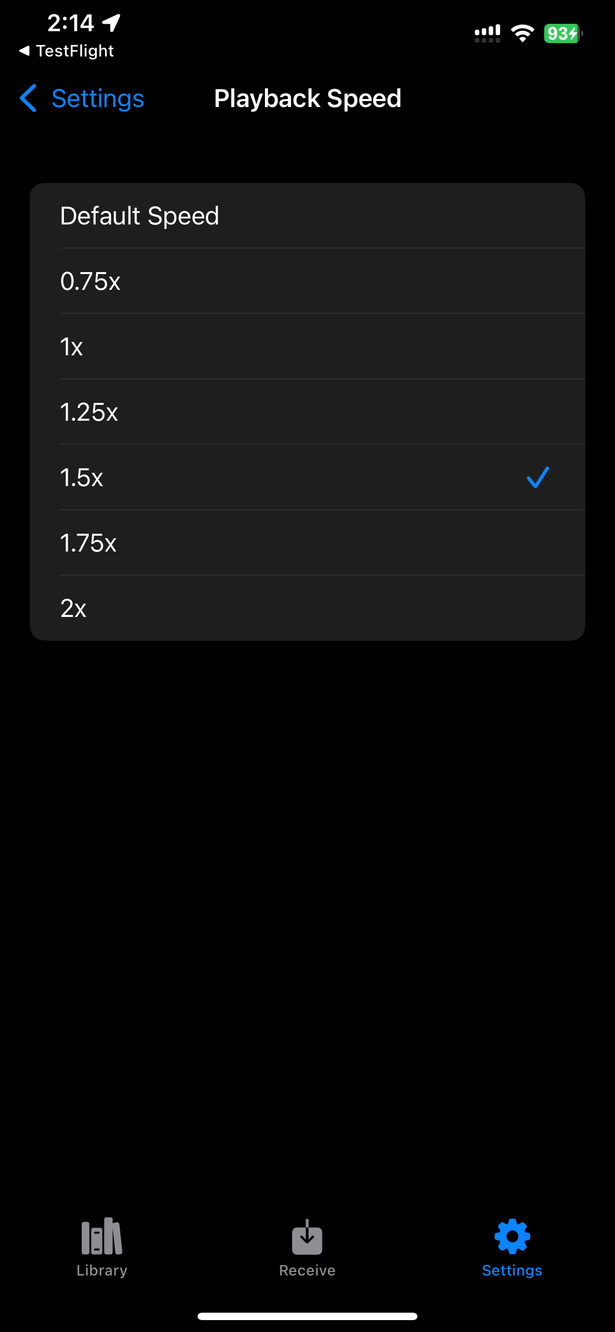 ShelfDrop playback speed controls.
